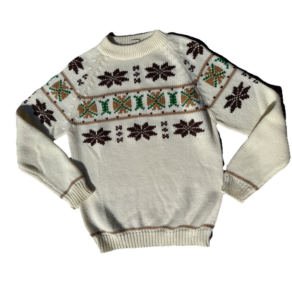 VTG National Shirt Mens Sweater‎ Alpine Collection Ski 1970's Sz L